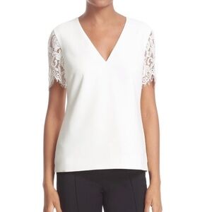 Ted Baker Jessin Lace V-Neck Top Size 0